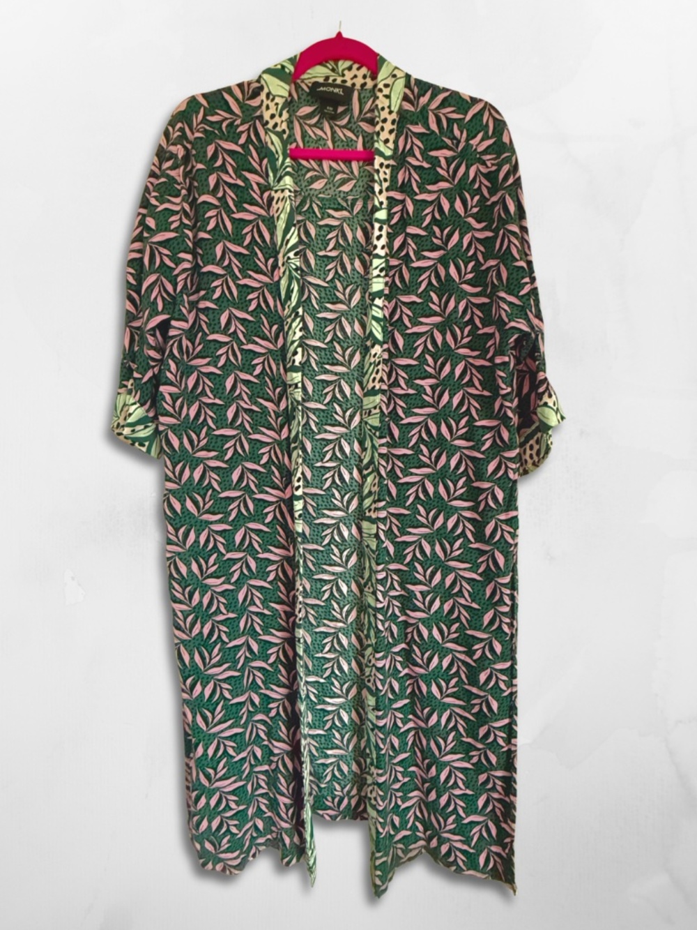 Monki Botanical Print Kimono Duster Cardigan, Size XXS-M